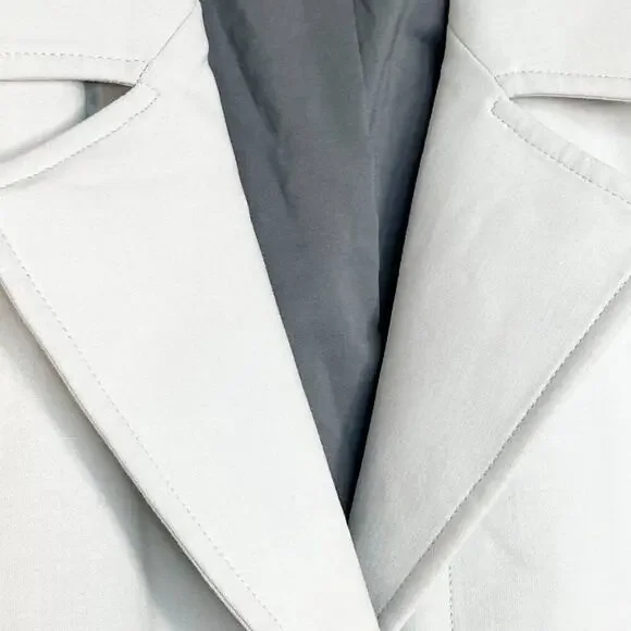 Halogen Cream & Grey Striped Jacket Coat - Picture 10 of 16